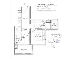 Robin Suites | 1 Bedroom 1 Bathroom (A) | Residential View
